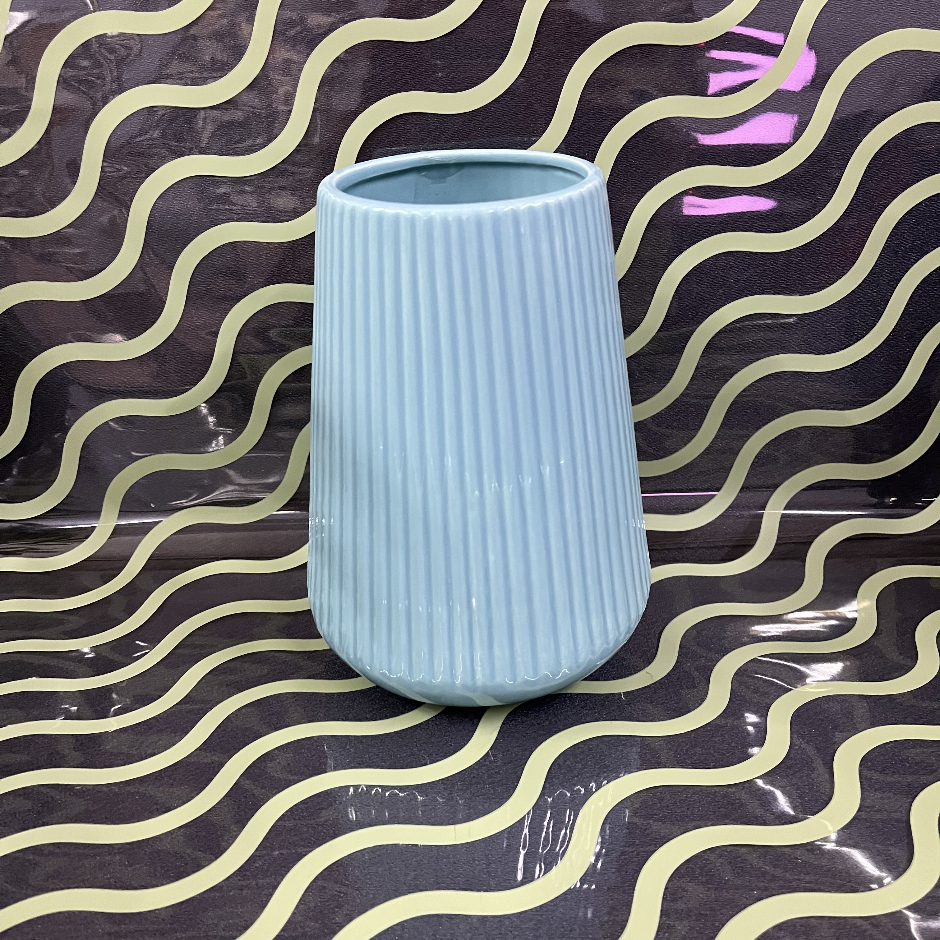 (00084473) ваза керам. 16*20,5см 058М голубая